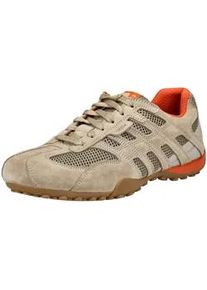 Sneaker Geox "Geox Sneaker Leder/Textil", Herren, Gr. 43, sand, Leder, Textil, Schuhe Sneaker
