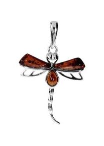 Kettenanh&auml;nger OSTSEE-SCHMUCK "OSTSEE-SCHMUCK Anh&auml;nger Libelle Anh&auml;nger Libelle", wei&szlig;, Schmuckanh&auml;nger, Damen, 40 x 25mm, Silber 925 (Sterlingsilber), 2,2 g, Kettenanh&auml;nger