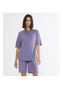 Schlafanzug Triumph "Timeless Sensuality PSK", Damen, Gr. 38, lila, Single Jersey, Obermaterial: 95% Modal, 5% Elasthan, bequem kurz, Rundhals, Homewear-Sets Schlafanzug, atmungsaktiv, weich, verzierte Spitzeneins&auml;tze