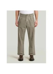 G-Star Raw Chinohose G-STAR "Pleated Chino Relaxed", Herren, Gr. 32, L&auml;nge 34, turf gd, Obermaterial: 70% Baumwolle, 30% Baumwolle, Hosen Chinohose