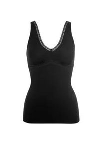 Achseltop LISCA "Damen Achseltop Ines", Damen, Gr. L, N-Gr, schwarz, Obermaterial: 95% Baumwolle CO. 5% Elasthan EL., Unterhemden