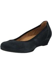 Ballerina Gabor COMFORT "Gabor Comfort Ballerinas Leder", Damen, Gr. 41, dunkelblau, Leder, Schuhe Ballerina