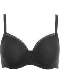 B&uuml;gel-BH LISCA "B&uuml;gel BH Ines", Damen, Gr. 75, Cup D, schwarz, Stoff, Obermaterial: 95% Baumwolle CO. 5% Elasthan EL., BHs B&uuml;gel-BH