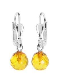 Paar Ohrh&auml;nger OSTSEE-SCHMUCK "- Klassisch 6 mm - Silber 925/000 - Bernstein" Gr. 24, silber (silber 925, silberfarben, wei&szlig;), Ohrringe, Damen, Silber 925 (Sterlingsilber)