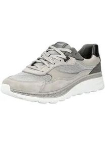 Sneaker Geox "Geox Sneaker Lederimitat/Textil", Herren, Gr. 43, hellgrau, Lederimitat, Textil, Schuhe Sneaker