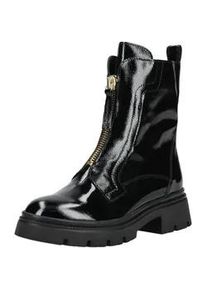 Schn&uuml;rstiefelette Gabor "Gabor Stiefelette Leder", Damen, Gr. 39, schwarz lack, Leder, Schuhe Schn&uuml;rstiefelette