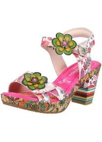 High-Heel-Sandalette Laura Vita "Laura Vita Sandalen Leder", Damen, Gr. 36, fuchsia, Leder, Schuhe