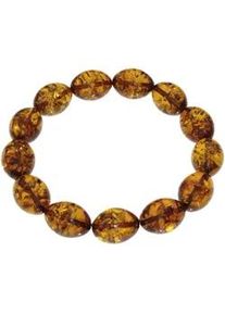 Armband OSTSEE-SCHMUCK "- Olive 17x12 mm - Bernstein -" Gr. 19, braun (bernsteinfarben, braun), Armb&auml;nder, Damen, Bernstein, Armband