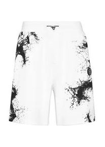 Shorts Plein Sport "Splash", Herren, Gr. XXL, US-Gr&ouml;&szlig;en, 01, wei&szlig;, Obermaterial: 13% Polyester, 87% Baumwolle, Hosen Shorts