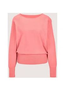 Madeleine Mode Longpullover MADELEINE "Pullover Basic Strickpullover mit Fledermaus&auml;rmeln", Damen, Gr. 48, orange (apricot, melange), Obermaterial: 46% Modal CMD. 40% Polyacryl PAN. 14% Polyamid PA., Modern, figurumspielend, Pullover Longpullover