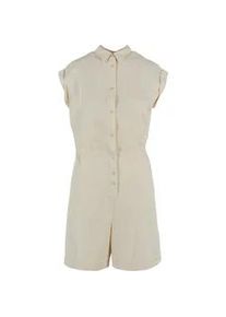 Jumpsuit Urban Classics "Urban Classics Damen Ladies Viscose Twill Jumpsuit", Damen, Gr. L, US-Gr&ouml;&szlig;en, sandwei&szlig;, 69% Viskose, 31% Polyester, unifarben, normal, ohne Ausschnitt, Overalls Jumpsuit