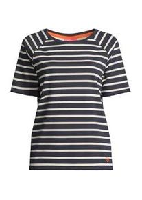 T-Shirt SALZHAUT "Shirt INEKE", Damen, Gr. S, navy, beige, Obermaterial: 80% Baumwolle CO. 20% Polyester PES., Shirts T-Shirt