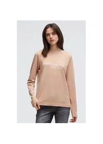 Langarmshirt SOCCX, Damen, Gr. XS, golden sand, Single Jersey, Material: 100% Baumwolle, bedruckt, regular fit normal, Rundhals, eingesetzt gerader Abschluss, Shirts Langarmshirt, aus Baumwolle