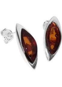 Paar Ohrstecker OSTSEE-SCHMUCK "- Tonje - Silber 925/000 - Bernstein" Gr. 19, silber (silber 925, silberfarben, wei&szlig;), Ohrringe, Damen, Silber 925 (Sterlingsilber)