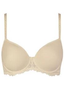 T-Shirt-BH Nina von C. "Spacer BH mit B&uuml;gel Millefleurs", Damen, Gr. 80, Cup C, beige (latte macchiato), Obermaterial: 85% Polyamid PA. 15% Elasthan EL., BHs T-Shirt-BH