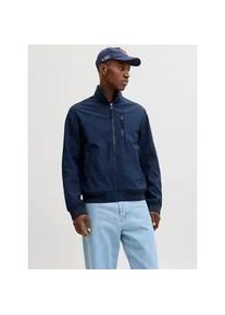 Jack & Jones Softshelljacke JACK & JONES "JJEPARKER SOFTSHELL BOMBER SN", Herren, Gr. S, navy blazer, Web, Obermaterial: 100% Polyester, unifarben, Jacken Softshelljacke, mit Brust-Rei&szlig;verschluss