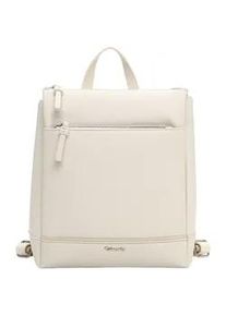 Rucksack Tamaris "Rucksack TAS Kennia", Damen, Gr. B/H/T: 25cm x 28cm x 16cm, beige (beige 400), Obermaterial: 60% Polyurethan PU. 40% Polyester PES., Rucks&auml;cke Rucksack