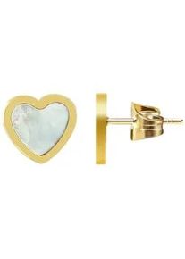 Adelia&acute;s Kette ohne Anh&auml;nger ADELIA ́S "Damen Halskette aus Edelstahl mit Perlmutt 43 cm", gold, Halsketten, Damen, 43cm, Edelstahl, Ideal als Geschenk f&uuml;r besondere Anl&auml;sse