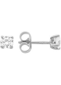 Paar Ohrstecker Firetti "Schmuck Geschenk Gold 333 Ohrschmuck Ohrringe Solit&auml;r Lab Grown", wei&szlig;goldfarben, Ohrringe, Damen, 4mm, 0,5 VS = sehr kleine Einschl&uuml;sse, Diamanten Wei&szlig;gold 333, Diamanten, Wei&szlig;gold 333, mit Brillanten