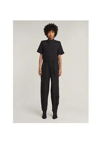G-Star Raw Jumpsuit G-STAR "Shortsleeve Workwear Jumpsuit", Damen, Gr. XXS, Normalgr&ouml;&szlig;en, dk schwarz, Obermaterial: 87% Polyester, 13% Elasthan, Overalls Jumpsuit