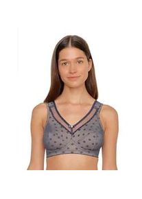 B&uuml;gelloser BH SuSa "BH ohne B&uuml;gel Prints", Damen, Gr. 85, Cup D, blau (deep ocean), Obermaterial: 57% Baumwolle CO. 38% Polyamid PA. 5% Elasthan EL., BHs