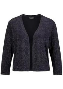 Strickjacke GOLDNER "Kurzgr&ouml;&szlig;e Wunderbar leichter Strick-Bolero", Damen, Gr. 21, schwarz, Obermaterial: 84% Viskose CV. 16% metallisierte Fasern MTF., Tubular, Strickjacken Strickjacke, perfekte L&auml;nge um ein Kleid darunter zu tragen