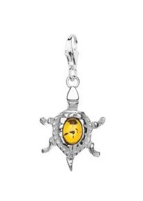 Kettenanh&auml;nger OSTSEE-SCHMUCK "- Schildkr&ouml;te - Silber 925/000 - Bernstein" Gr. 34, silber (silber 925, silberfarben, wei&szlig;), Schmuckanh&auml;nger, Damen, Silber 925 (Sterlingsilber), Kettenanh&auml;nger