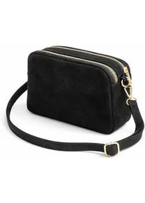 Umh&auml;ngetasche "Romano", Damen, Gr. B/H/T: 23cm x 14cm x 8cm onesize, schwarz, Leder, Collezione Alessandro, Taschen Umh&auml;ngetasche, aus Wildleder, Made in Italy