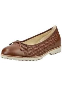 Ballerina Gabor "Gabor Ballerinas Glattleder", Damen, Gr. 40,5, cognac, Glattleder, Schuhe Ballerina