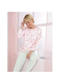 w&auml;schepur Schlafanzug W&Auml;SCHEPUR, Damen, Gr. 36/38, wei&szlig;, zartmint, bedruckt, 100% Baumwolle, Homewear-Sets Schlafanzug