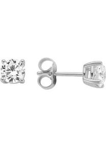 Paar Ohrstecker Firetti "Schmuck Geschenk Gold 333 Ohrschmuck Ohrringe Solit&auml;r Lab Grown", wei&szlig;goldfarben, Ohrringe, Damen, 5,1mm, 1,25 VS = sehr kleine Einschl&uuml;sse, Diamanten Wei&szlig;gold 333, Diamanten, Wei&szlig;gold 333, mit Brillanten