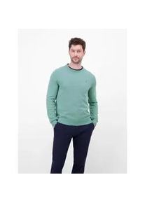 Strickpullover Lerros, Herren, Gr. L, arctic blau, Strick, Obermaterial: 100% Baumwolle, unifarben, normal h&uuml;ftbedeckend, Rundhals, B&uuml;ndchen, Pullover Strickpullover, mit Logo-Stickerei und aus reiner Baumwolle