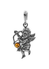 Kettenanh&auml;nger OSTSEE-SCHMUCK "- Engel Amor - Silber 925/000 - Bernstein" Gr. 33, silber (silber 925, silberfarben, wei&szlig;), Schmuckanh&auml;nger, Damen, Silber 925 (Sterlingsilber), Kettenanh&auml;nger