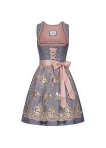 N&uuml;bler Dirndl N&Uuml;BLER "Dirndl mini Gerhild", Damen, Gr. 38, EURO, blau, Obermaterial: 100% Polyester PES., Kleider