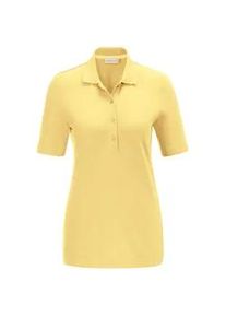 Poloshirt GOLDNER "Kurzgr&ouml;&szlig;e Poloshirt in hochwertigem Pikee", Damen, Gr. 21, gelb (margerite), Obermaterial: 100% Baumwolle CO., normal, Sonstiges, Shirts, Ohne
