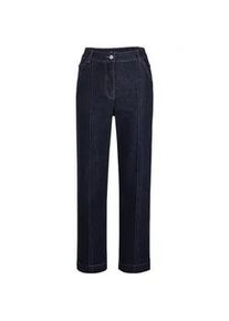 Stretch-Jeans GOLDNER "Kurzgr&ouml;&szlig;e Weite elastische Jeans VERA mit Formbund", Damen, Gr. 21, K-Gr, blau (marine), Obermaterial: 98% Baumwolle CO. 2% Elasthan EL., Jeans