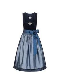 N&uuml;bler Dirndl N&Uuml;BLER "Dirndl midi Marlies", Damen, Gr. 36, EURO, blau, Obermaterial: 50% Polyester PES. 50% Viskose CV., Kleider