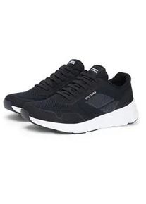 Sneaker Tommy Hilfiger "MODERN COMFORT RUN TECH KNIT", Herren, Gr. 43, schwarz, Lederimitat, Textil, Schuhe Sneaker, Freizeitschuh, Halbschuh, Schn&uuml;rschuh mit seitlichem Logo