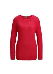 Strickpullover GOLDNER "Kurzgr&ouml;&szlig;e Figurschmeichelnder Baumwoll-Pullover", Damen, Gr. 23, rot, Obermaterial: 100% Baumwolle CO., Rippe, Pullover Strickpullover, Ohne