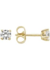 Paar Ohrstecker Firetti "Schmuck Geschenk Gold 333 Ohrschmuck Ohrringe Solit&auml;r Lab Grown", gelbgoldfarben, Ohrringe, Damen, 4mm, 0,5 VS = sehr kleine Einschl&uuml;sse, Diamanten Gelbgold 333, Diamanten, Gelbgold 333, mit Brillanten