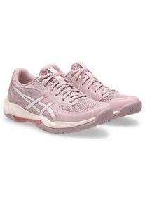 Hallenschuh asics "GEL-ROCKET 12", Damen, Gr. 42,5, morganite, wei&szlig;, Textil, Schuhe Hallenschuh, besonders geeignet f&uuml;r Handball und Volleyball