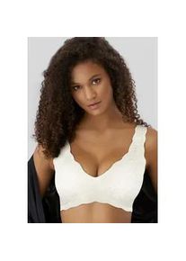 Bralette-BH Nuance, Damen, Gr. S (36/38), N-Gr, beige (creme), Spitze, Obermaterial: 66% Polyamid, 34% Elasthan, BHs, ohne B&uuml;gel mit seamless Spitze und herausnehmbaren Pads, Dessous