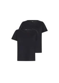 Rundhalsshirt North Bend "Rundhalsshirt NBGita W Set", Damen, Gr. 42, schwarz (schwarz, schwarz), Obermaterial: 60% Baumwolle CO. 40% Polyester PES., Shirts Rundhalsshirt