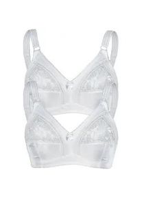 Sassa Mode Soft-BH SASSA "2er Pack Soft BH ohne B&uuml;gel Basic", Damen, Gr. 95, Cup C, wei&szlig; (wei&szlig; wei&szlig;), Obermaterial: 92% Polyester PES. 8% Elasthan EL., BHs Soft-BH