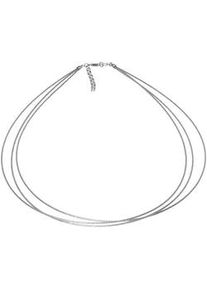 Halsreif OSTSEE-SCHMUCK "- Edelstahl 3-reihig - Edelstahl -" Gr. 41, grau (edelstahlfarben, grau, silberfarben), Halsketten, Damen, Edelstahl