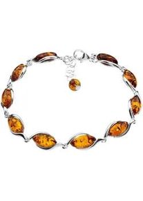 Armband OSTSEE-SCHMUCK "- Patricia - Silber 925/000 - Bernstein" Gr. 19, silber (silber 925, silberfarben, wei&szlig;), Armb&auml;nder, Damen, Silber 925 (Sterlingsilber), Armband