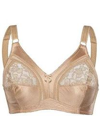 Sassa Mode Soft-BH SASSA "Soft BH ohne B&uuml;gel Basic", Damen, Gr. 80, Cup C, beige, Spitze, Obermaterial: 92% Polyester PES. 8% Elasthan EL., BHs Soft-BH
