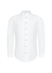 N&uuml;bler Trachtenhemd N&Uuml;BLER "Trachtenhemd langarm Joshua", Herren, Gr. M, EURO, wei&szlig;, Obermaterial: 50% Baumwolle CO. 50% Polyester PES., Hemden Trachtenhemd