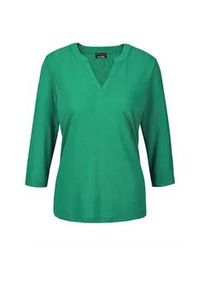 Kurzarmshirt GOLDNER "Kurzgr&ouml;&szlig;e Modisches 3/4-Arm-Oberteil", Damen, Gr. 21, gr&uuml;n, Obermaterial: 80% Polyester PES. 20% Viskose CV., Basic, normal, Tubular, Shirts, Formblende