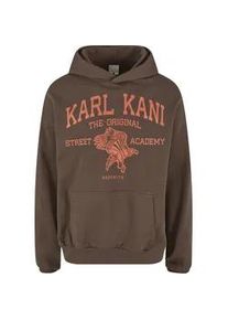 Kapuzenpullover Karl Kani "Karl Kani Karl Kani Kani Street Academy Washed Os Hoodie", Herren, Gr. M, schwarz braun, 65% Baumwolle, 35% Polyester, mehrfarbig, oversize, ohne Ausschnitt, Pullover Kapuzenpullover